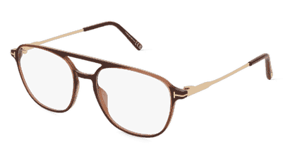 Tom Ford FT5874-B Groen glanzend Hoekaanzicht