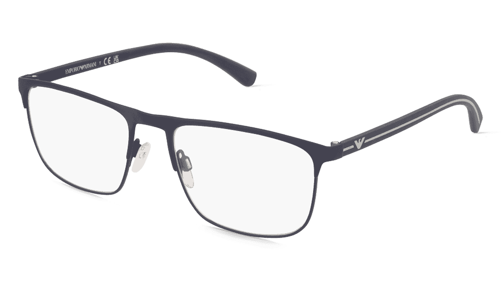 Emporio Armani EA1079 Blauw gegomd Hoekaanzicht