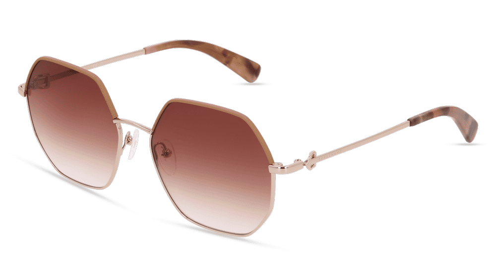 Longchamp LO140SL goud bruin Hoekaanzicht
