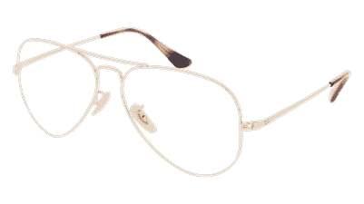 Ray-Ban VISTA RX6489 AVIATOR zilver Hoekaanzicht