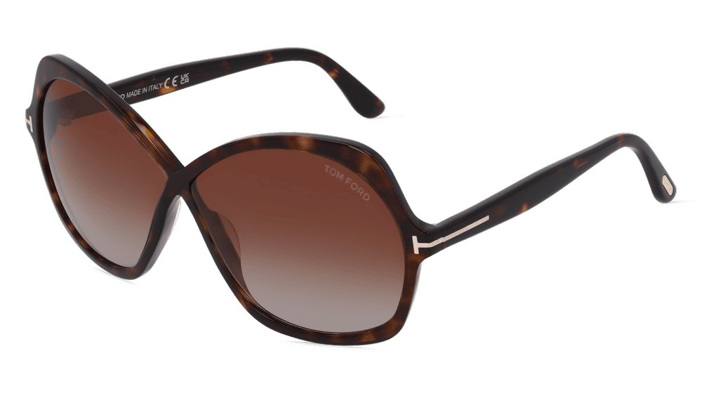 Tom Ford FT1013 ROSEMIN Havanna donker Hoekaanzicht