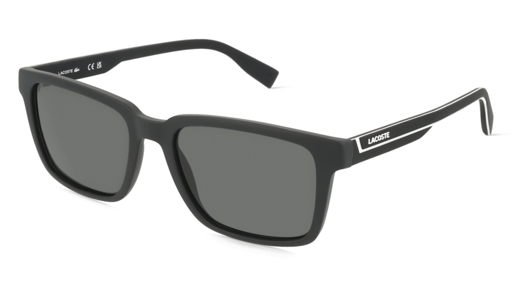 Lacoste L6032S Noir mat Vue d'angle