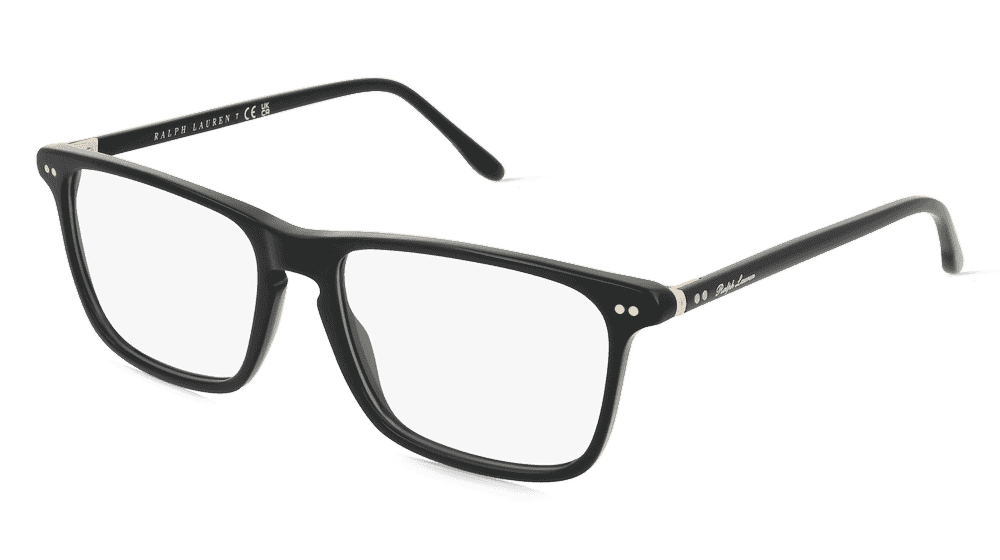 Polo Ralph Lauren RL6220 Noir brillant Vue d'angle