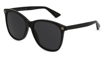 GUCCI GG0024S Noir brillant Vue d'angle