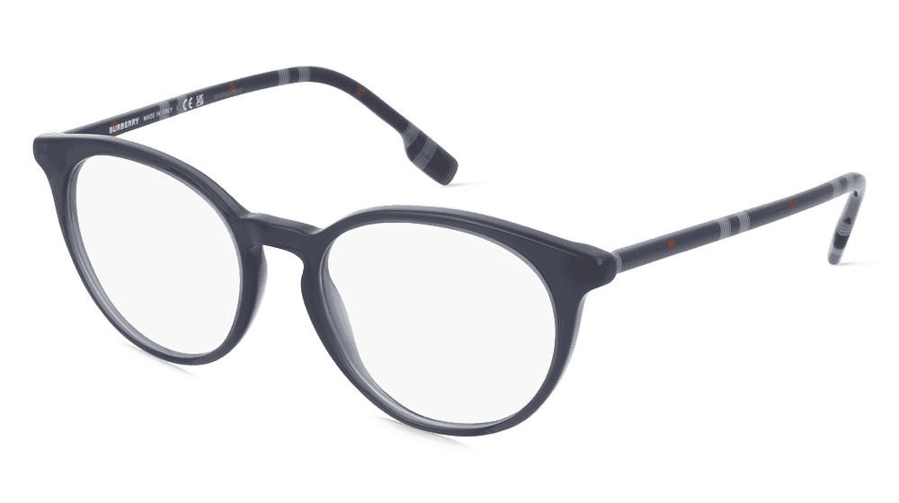 Burberry BE2318 Zwart gestreept Hoekaanzicht