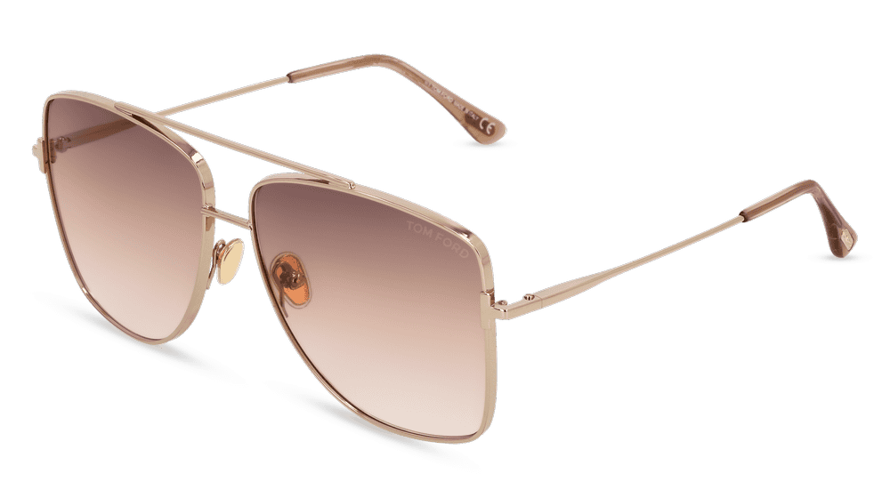 Tom Ford FT0838 Doré Vue d'angle