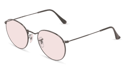 RAY-BAN RB 3447 ROUND METAL Gun brillant Vue d'angle
