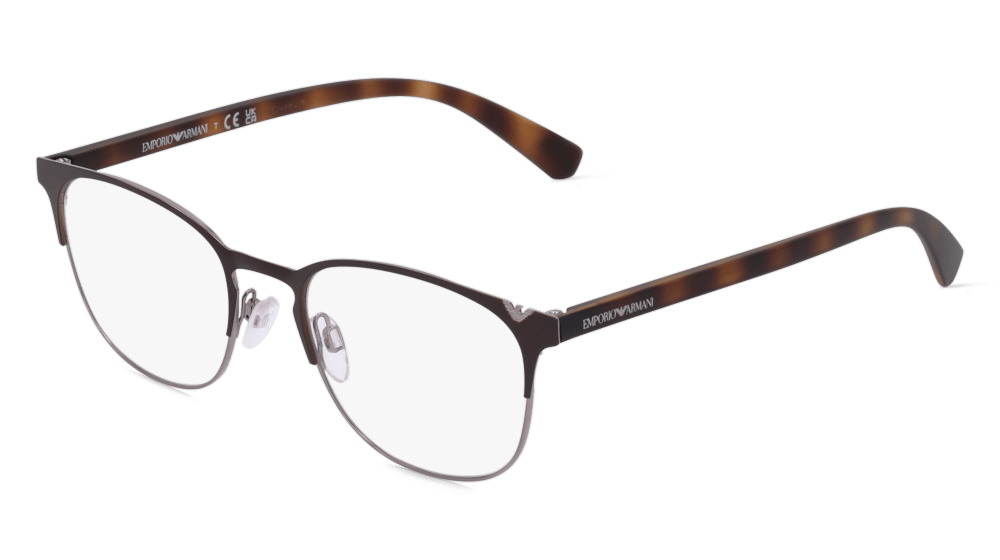 Emporio Armani EA1059 bruin mat Hoekaanzicht