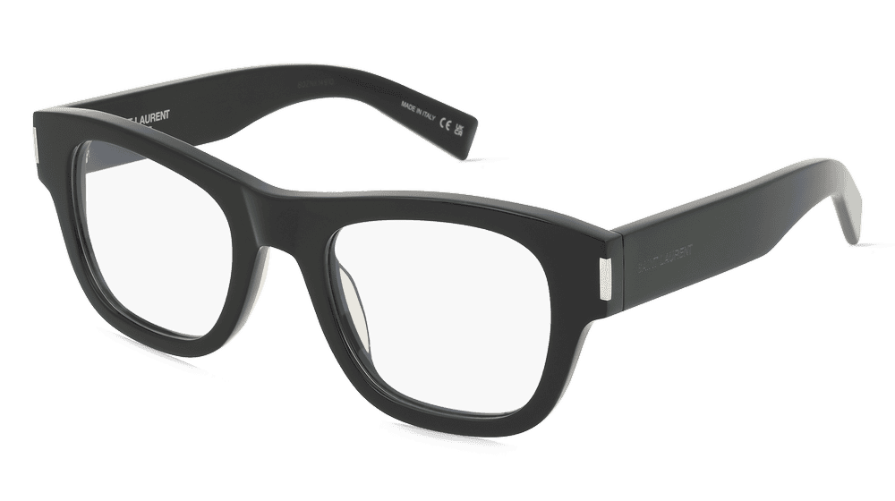 Saint Laurent SL 698 BOLD CORNER ANGLE Noir transparent Vue d'angle