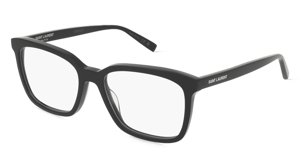 Saint Laurent SL 672 NEW ESSENTIAL Noir transparent Vue d'angle