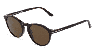 Tom Ford FT 0904 AURELE Havanna brillant Vue d'angle