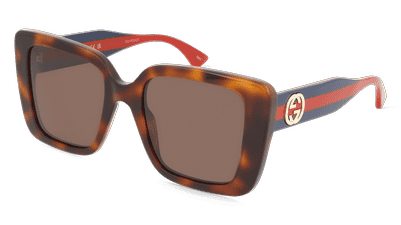 Gucci GG1861S Bleu Havane Vue d'angle