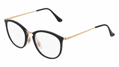 RAY-BAN RX7140 Noir Vue d'angle