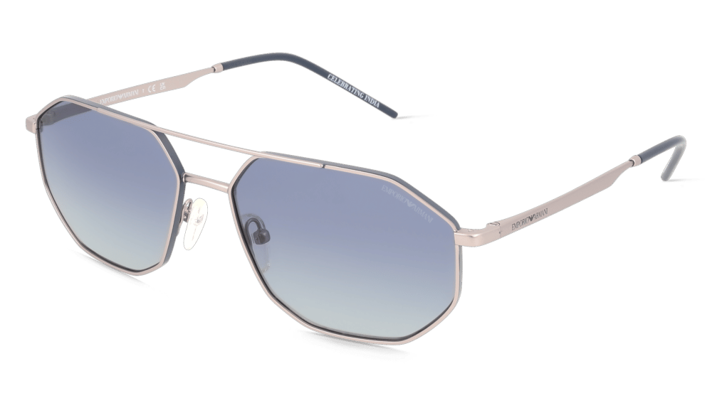 Emporio Armani EA2147 Zilver mat Hoekaanzicht