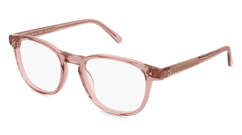 Fielmann Q 073 CL TAYLOR Rose transparent Vue d'angle