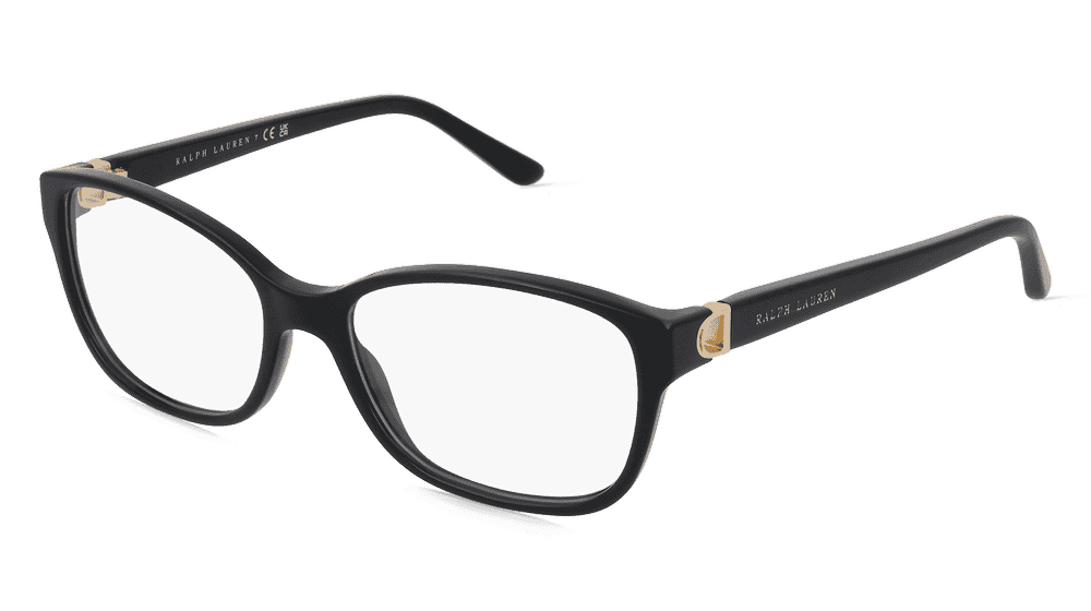 Polo Ralph Lauren RL6136 Noir brillant Vue d'angle
