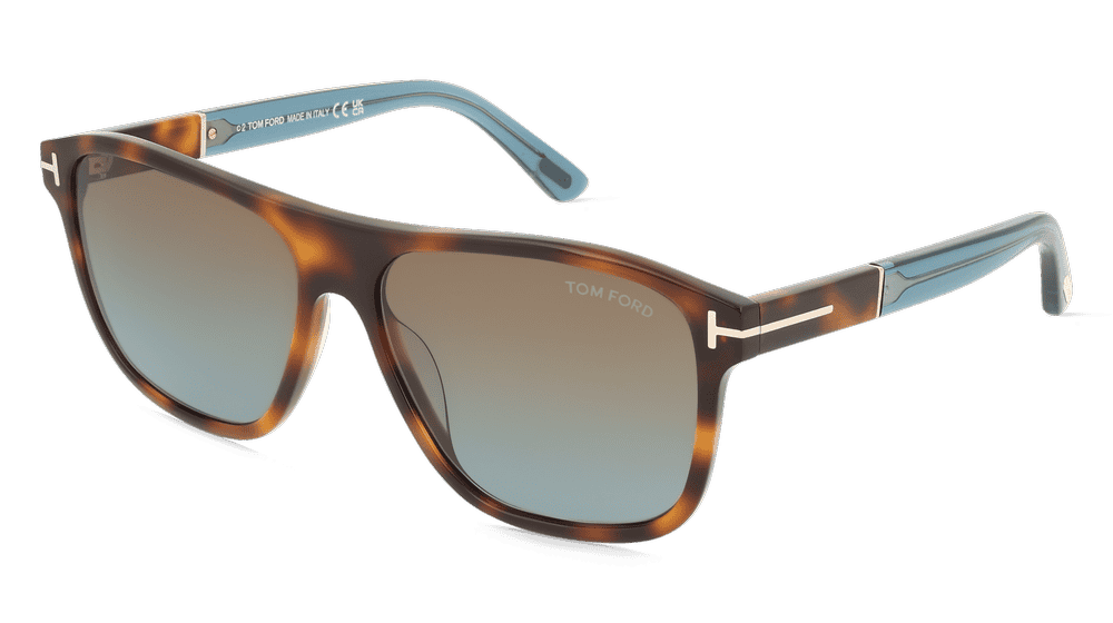 Tom Ford FT1081 FRANCES Havane brun Vue d'angle