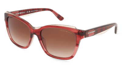 Emporio Armani EA4209 Bordeaux glanzend Hoekaanzicht