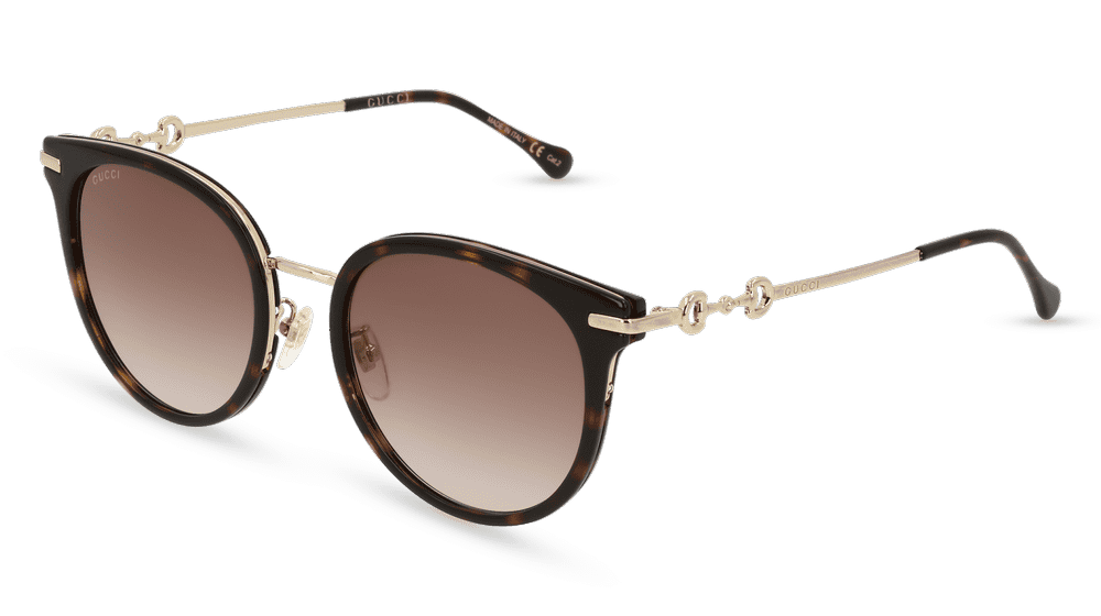 GUCCI GG1015SK Doré Havane Vue d'angle