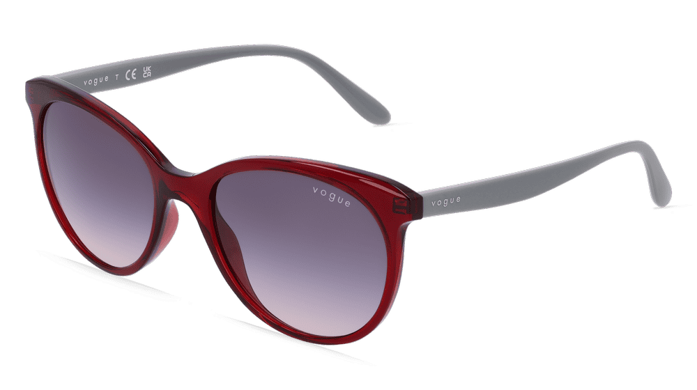 VOGUE VO5453S bordeaux transparent Hoekaanzicht