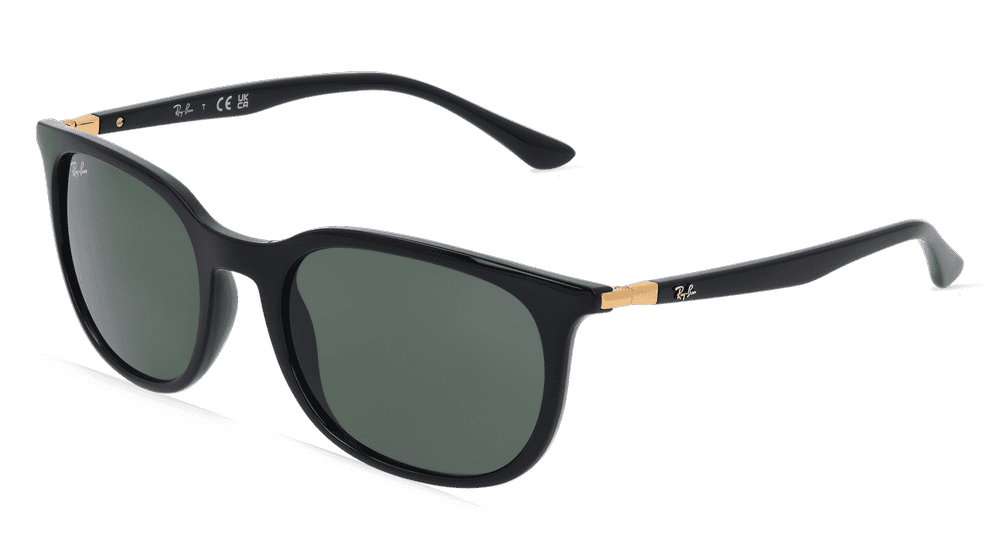 RAY-BAN RB4386 zwart Hoekaanzicht