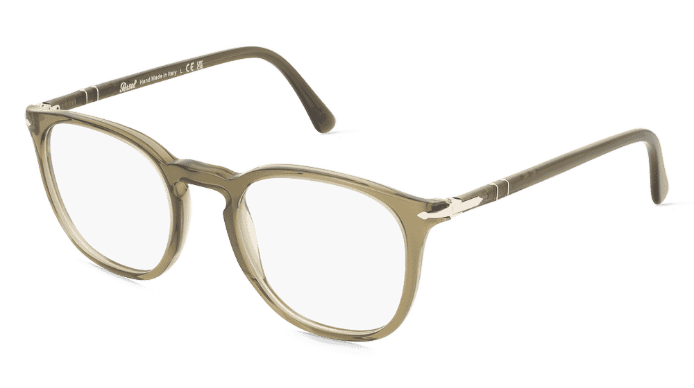 Persol PO3318V Olive transparent Vue d'angle