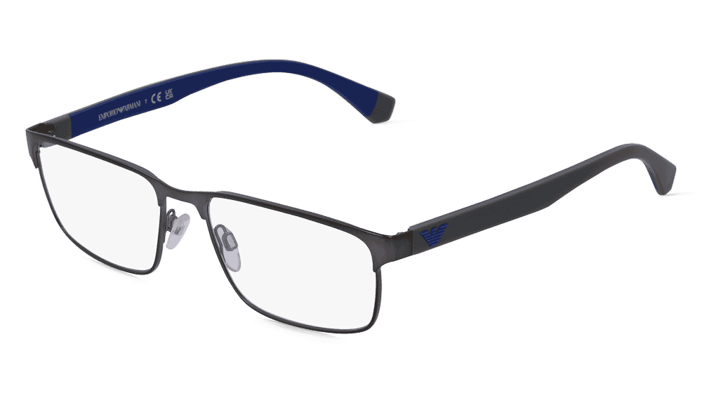 Emporio Armani EA1105 Gris gun mat Vue d'angle