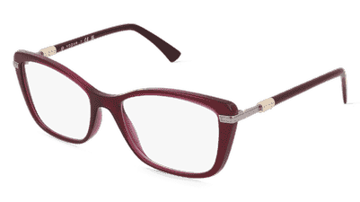 Vogue 0VO5487B rood transparant Hoekaanzicht