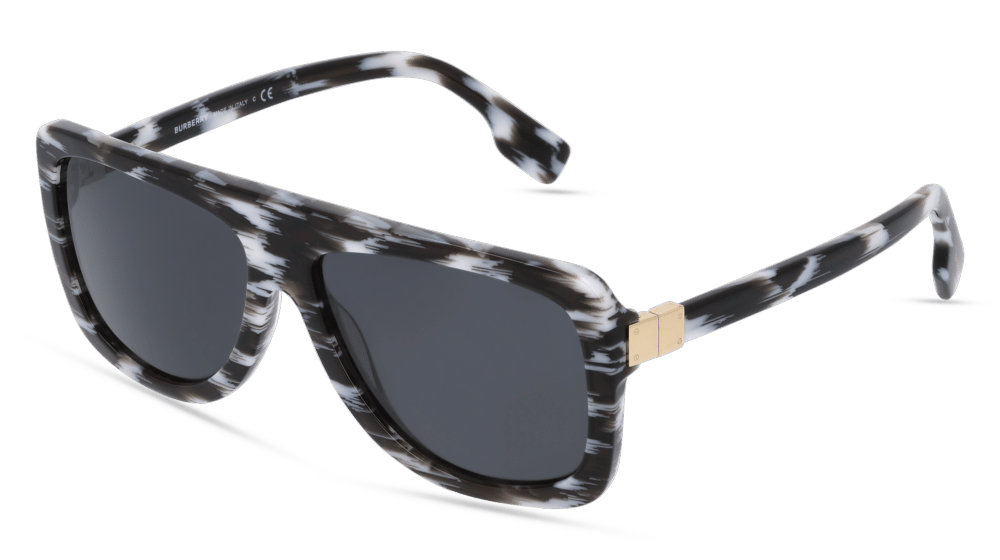 Burberry BE4362 JOAN Blanc noir Vue d'angle
