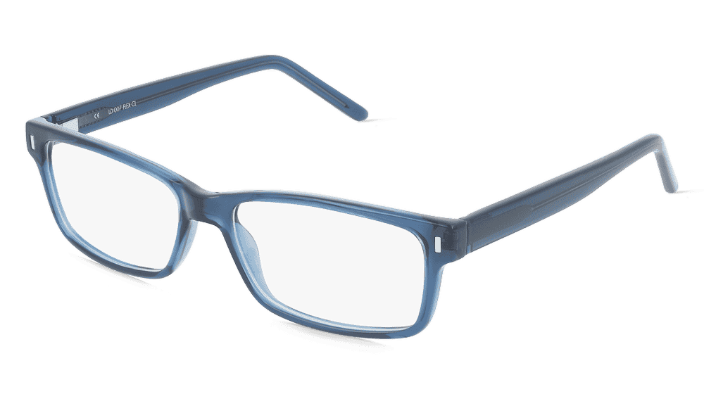 Fielmann LD 007 FLEX CL blauw transparant Hoekaanzicht