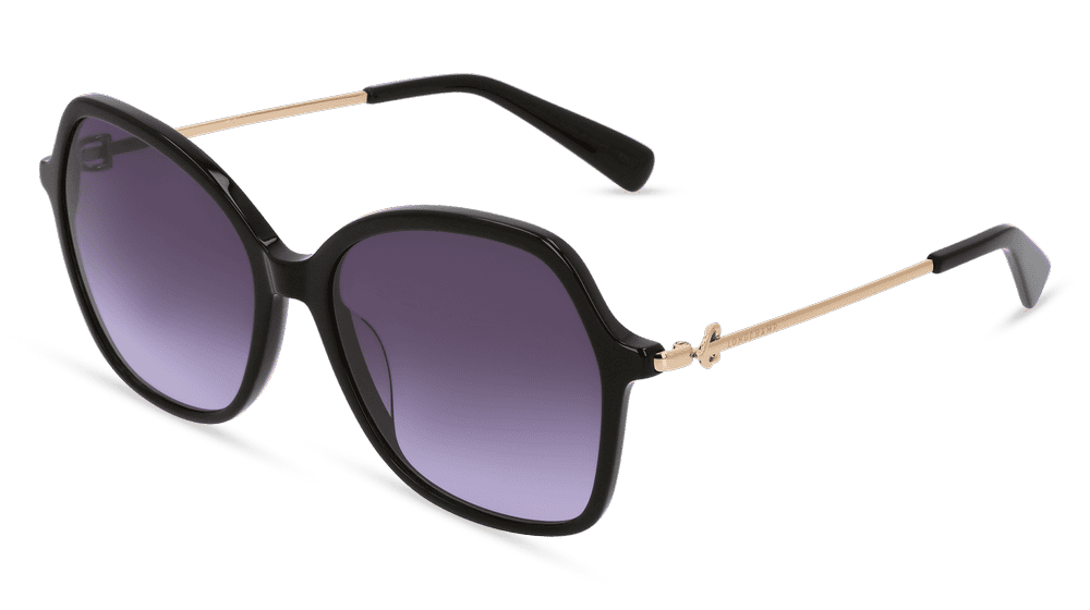 LONGCHAMP LO705S Zwart glanzend Hoekaanzicht