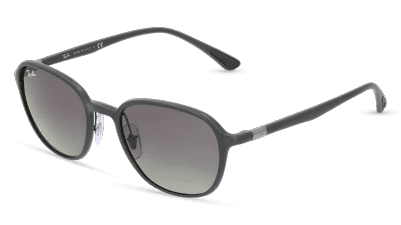 RAY-BAN RB 4341 Gris brillant Vue d'angle