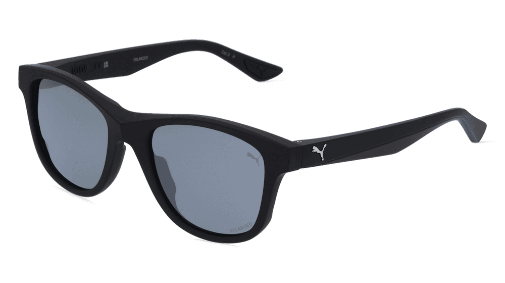 PUMA PU0401S zwart mat Hoekaanzicht