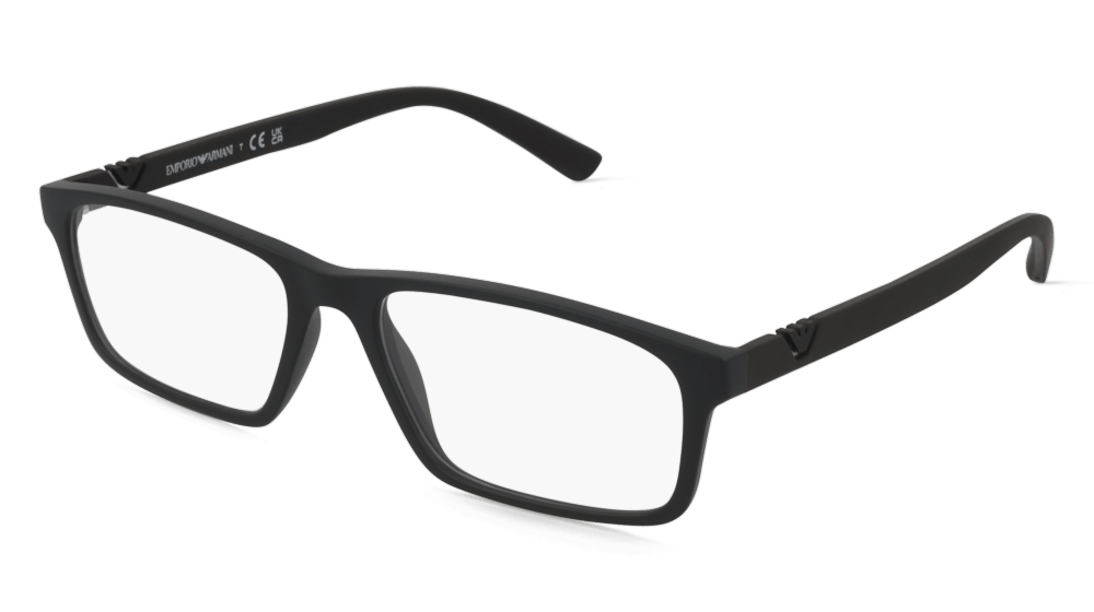 Emporio Armani EA3213 Noir mat Vue d'angle