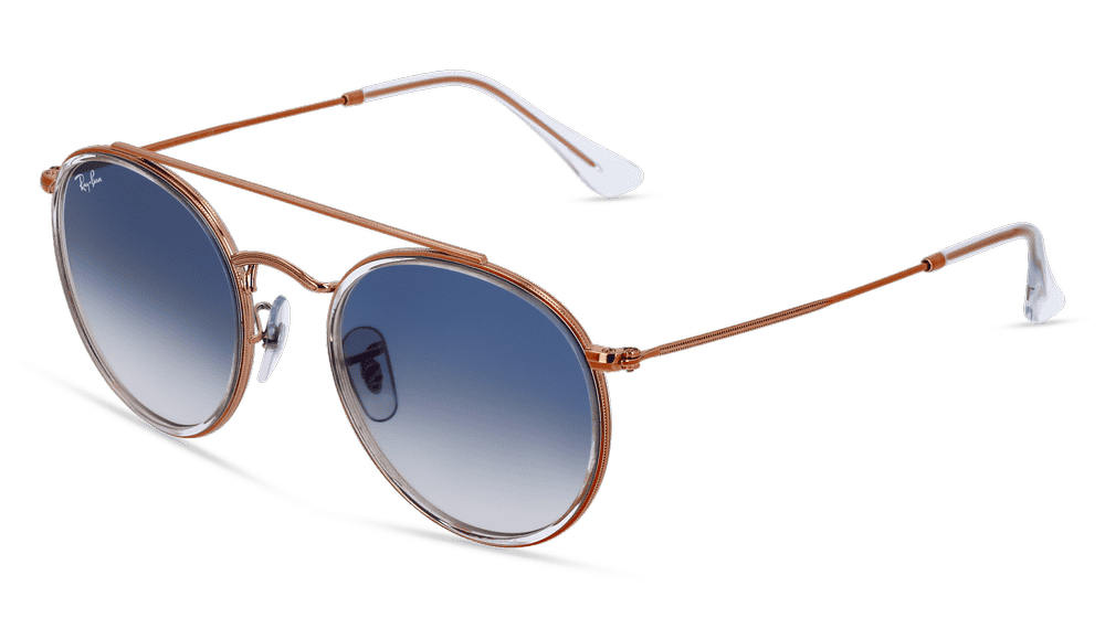 RAY-BAN RB 3647N Grijs koper Hoekaanzicht