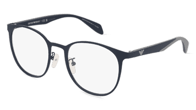 Emporio Armani EA1148 blauw mat Hoekaanzicht