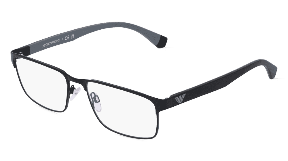 EMPORIO ARMANI EA1105 Zwart grijs Hoekaanzicht