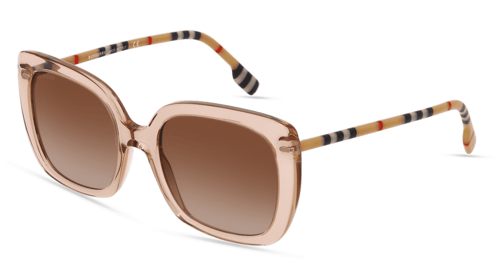 BURBERRY BE4323 CAROLL roze transparant Hoekaanzicht