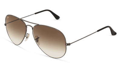 RAY-BAN RB 3025 AVIATOR LARGE METAL goud Hoekaanzicht
