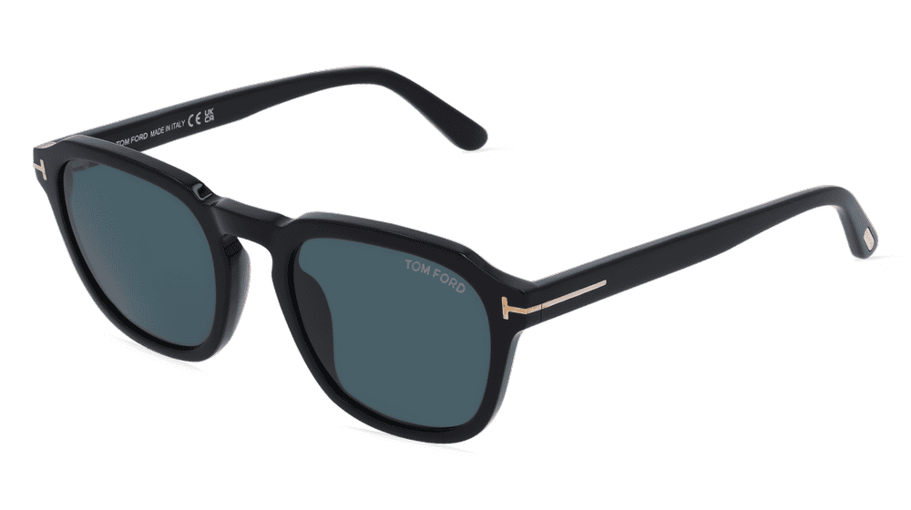 Tom Ford FT0931 AVERY Zwart glanzend Hoekaanzicht