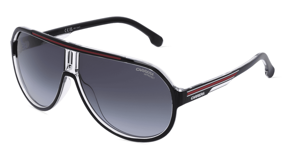 Carrera 1057/S Noir brillant Vue d'angle