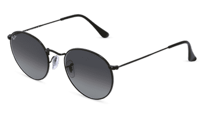 RAY-BAN RB 3447N ROUND METAL goud Hoekaanzicht