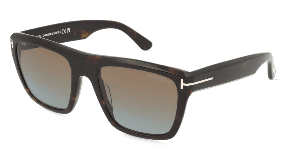 Tom Ford FT1077 ALBERTO Havanna foncé Vue d'angle