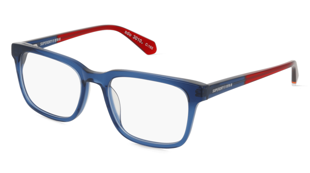 Superdry SDO 3010 Blauw rood Hoekaanzicht