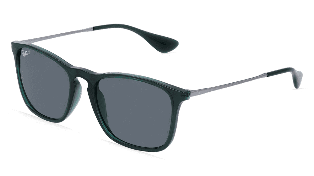 RAY-BAN RB4187 Vert transparent Vue d'angle