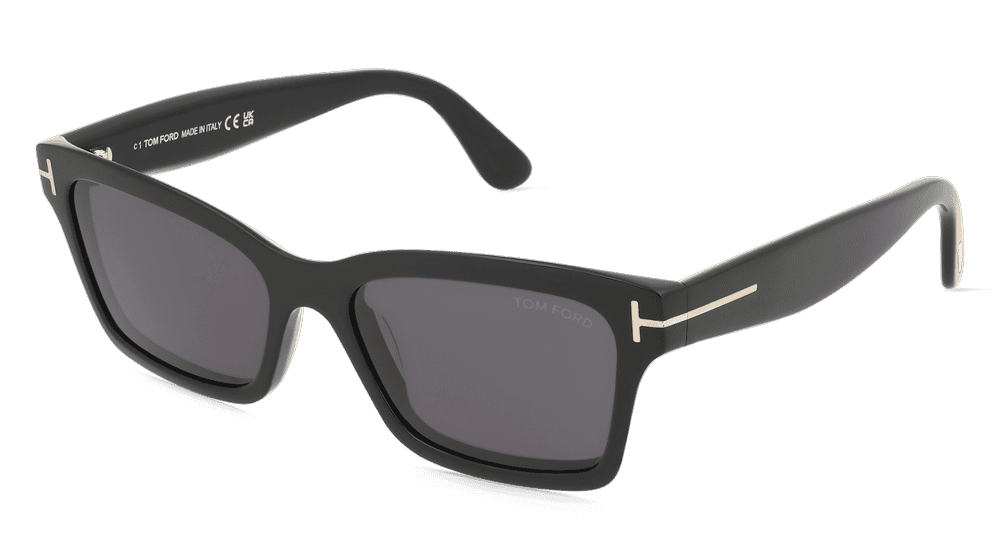 Tom Ford FT1085 MIKEL Noir brillant Vue d'angle