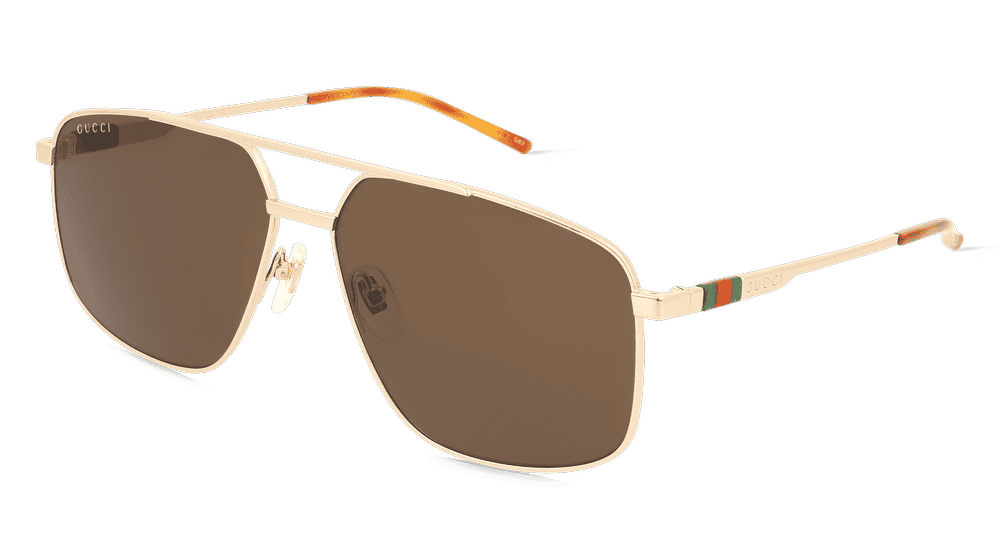 Gucci GG1676S Doré Vue d'angle
