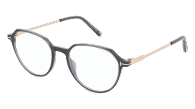 Tom Ford FT5875-B Bruin licht Hoekaanzicht