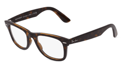 Ray-Ban RX4340V Noir Vue d'angle