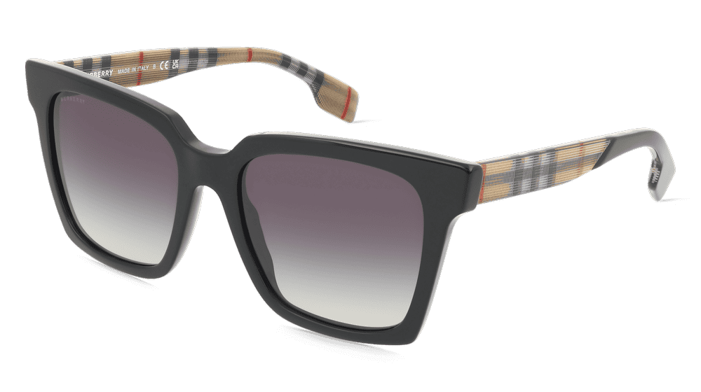 Burberry BE4335 zwart Hoekaanzicht